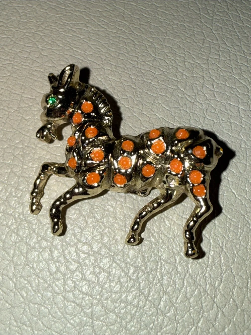 as is - Gold-Tone Zebra Brooch